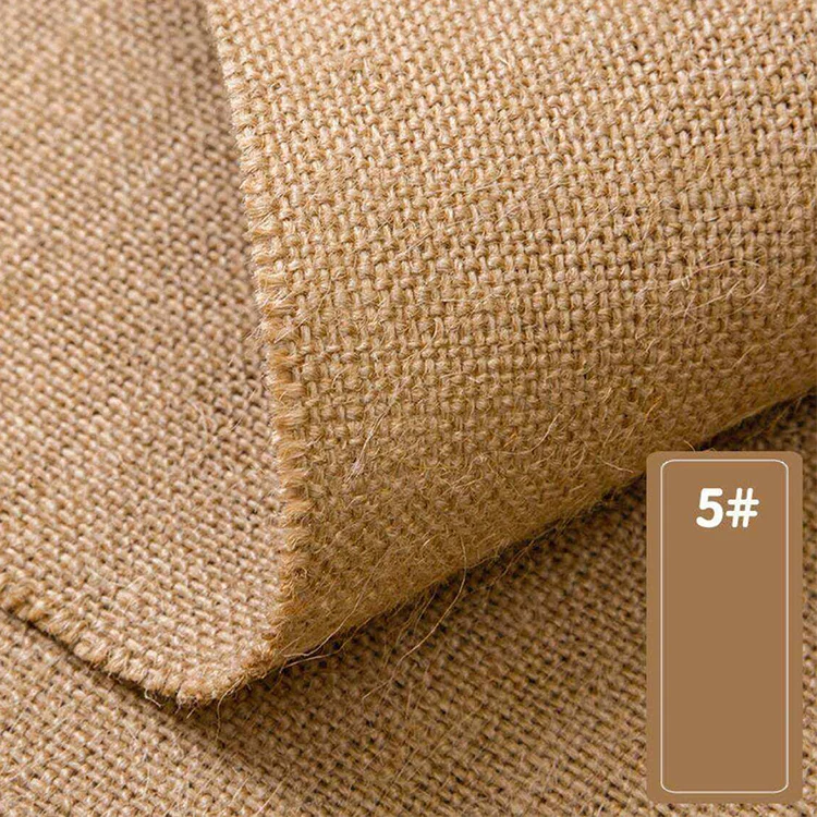 JIAHE Cheap Price Eco Friendly Burlap Jacquard Linen Jute Fiber 100% Jute Fabric