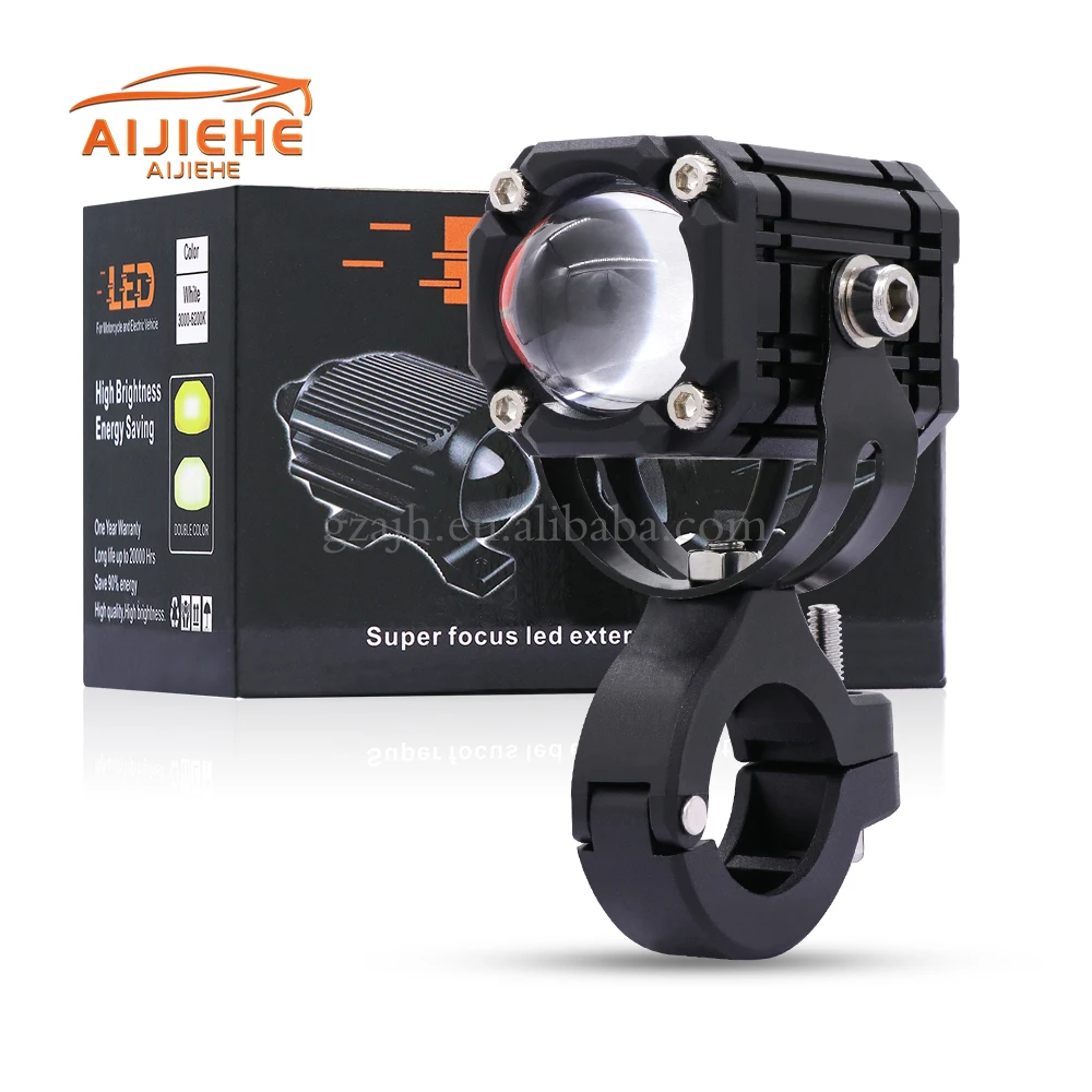 12-80V Auxiliary Headlight For Motorcycle LED Lights Lamp Additional Spotlights Electric Motorcycle Pitbike Drity Bike Fog Light