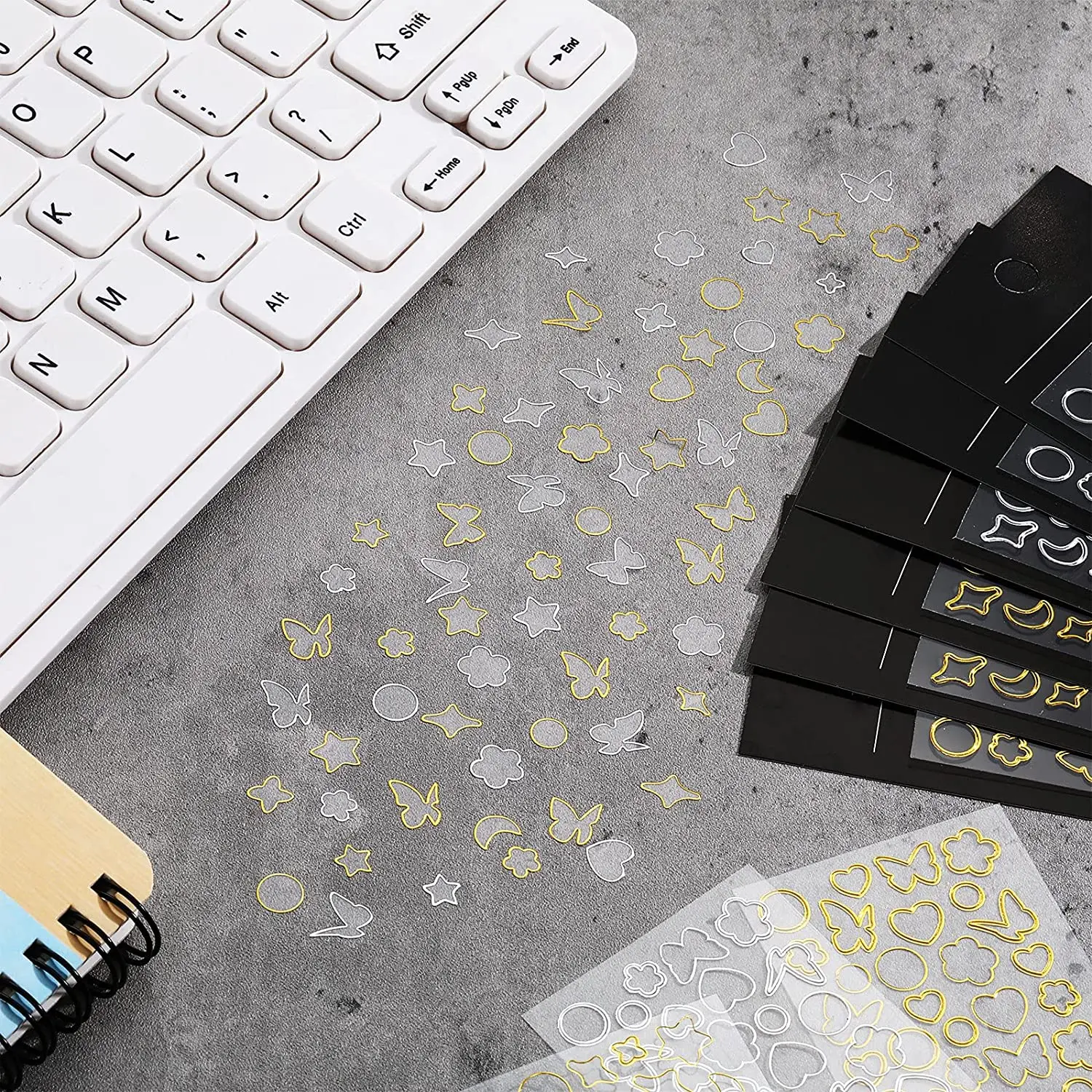 Customized Gold Foil and Silver Foil  Sticker Sky Stickers for Arts DIY Photocards