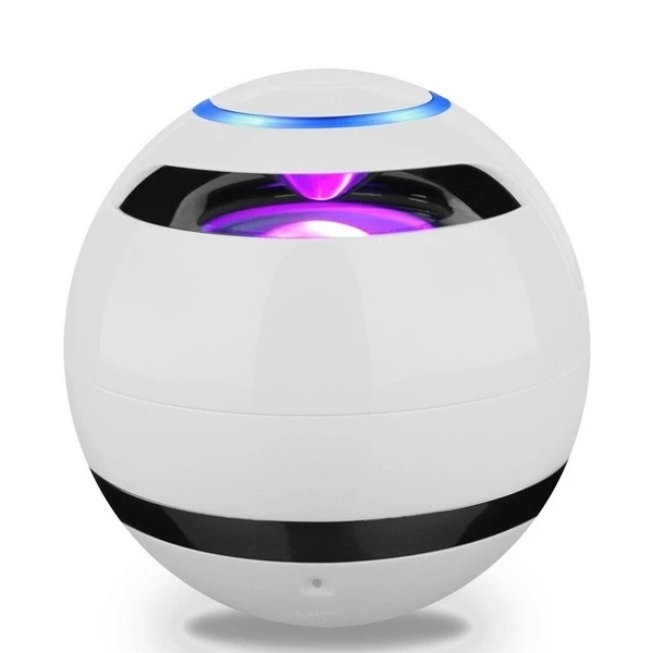 Amazon New YK-1725 ball LED Mini Super Bass Portable Wireless Speaker with FM Radio TF Mic USB for Mobile Phone Accessory
