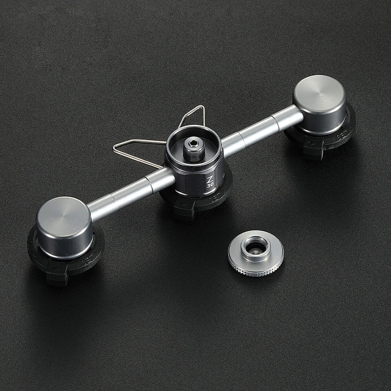 3 convert gas heads for 227g/250g butane gas tank with hose connection to magnet valve of butane gas stove