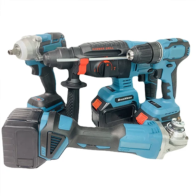 20V 4 in 1 Cordless Electric Drill Hardware Combo Lithium Battery Hand Household Drill Kit Rechargeable Tool Sets electric drill