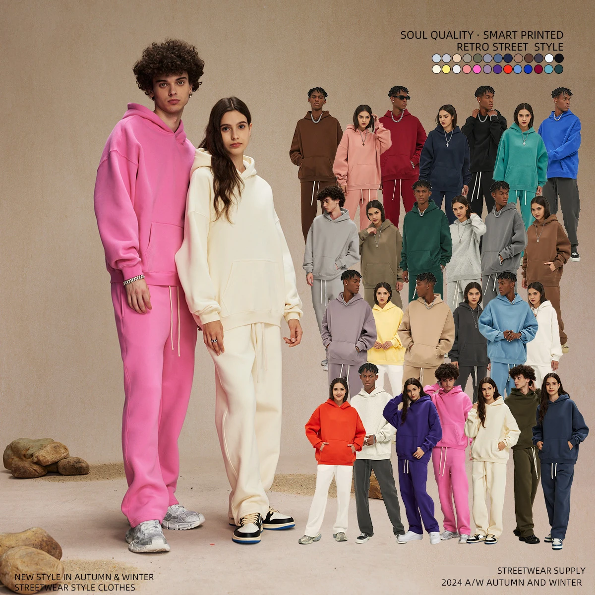 New Fashion Winter 350 G Workout Wear Fleece Blank Hoodies Plain Heavy Weight Plus Size Men Warm Overize Hoodies Sweatshirts