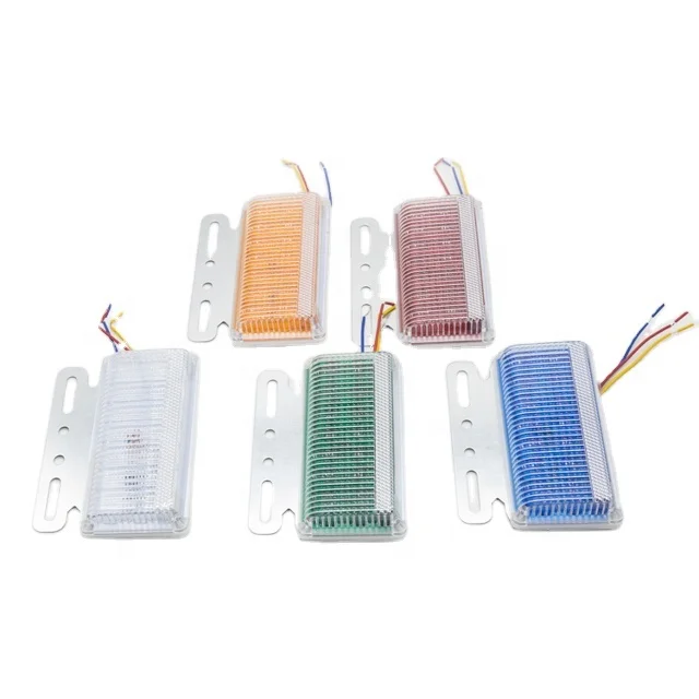 Red Yellow Blue truck trailer car side lamp turn signal lights warning colorful lighting