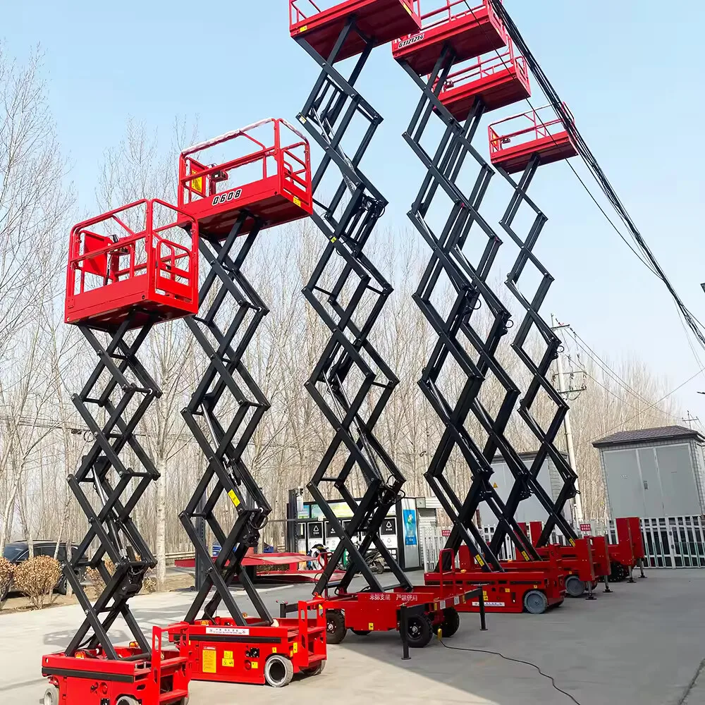 P-321 6m 8m 10m 12m Scissor Lift Portable Scissor Lift Elevator Movable Hydraulic Aerial Lifting Platform
