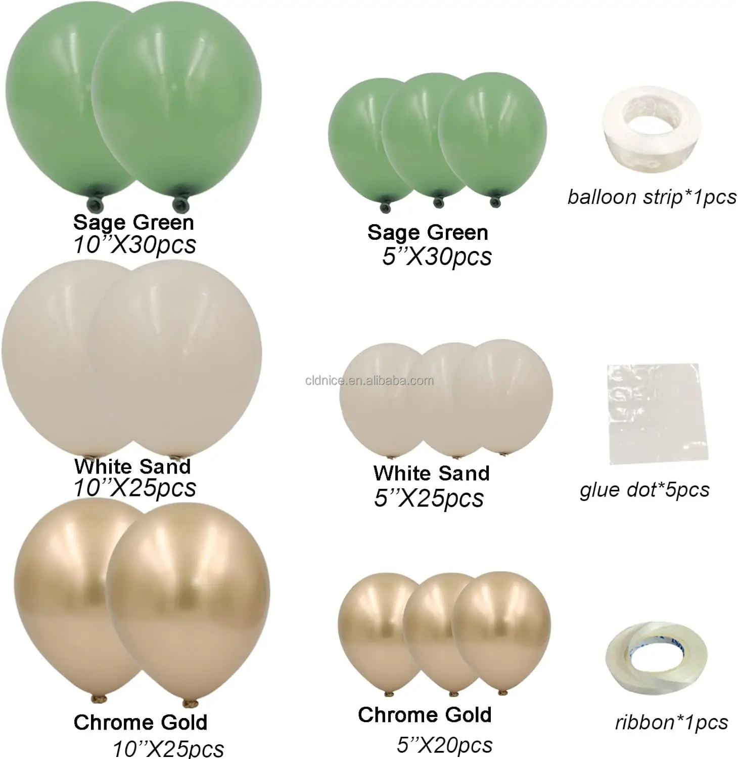 Nice DIY Balloon Arch Garland 155Pcs Balloons Chrome Balloon Garland For Baby Shower Bridal Shower Birthday Party Decorations