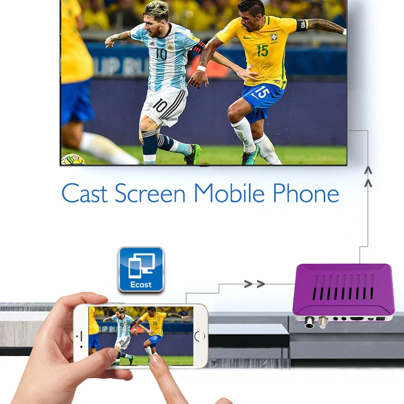 Wholesale Satellite Tv Receiver Combo DVB S2+T2 Digital Box Full HD 1080P