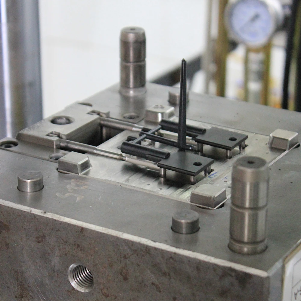 OEM intelligent electronic key hardware insert plastic coated high temperature resistant PEEK vertical injection molding