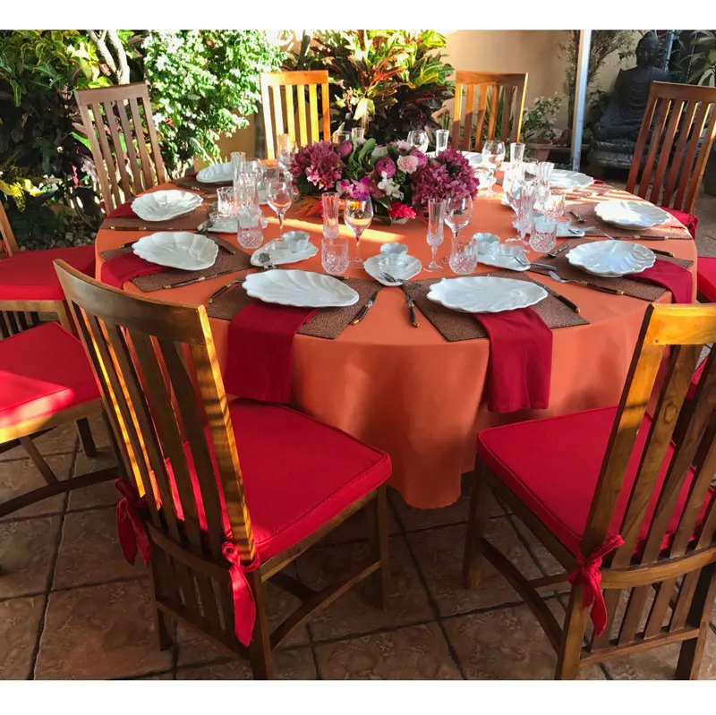 Cheap round Restaurant Banquet  red Table cloth for Wedding Party