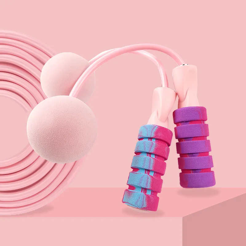 Wholesale Home Sports Fitness Pvc Bearings Skipping Rope Foam Grip Handles Ropeless Weight Skipping Rope For Gym And Outdoor