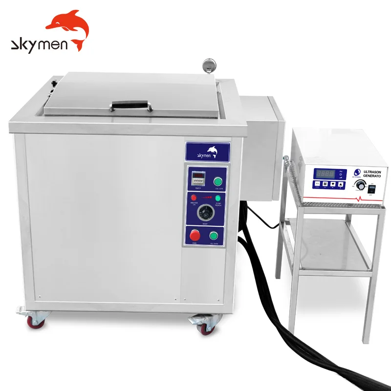 Cylinder ultrasonic washing machine 1200W car part cleaning 77L with oil scan industry ultrasonic cleaner