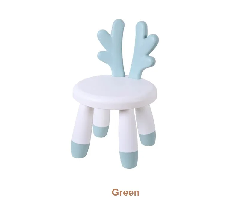 Antler shape e-cofriendly children plastic stool skidproof kids plastic stool Indoor kids plastic chair for kindergarten