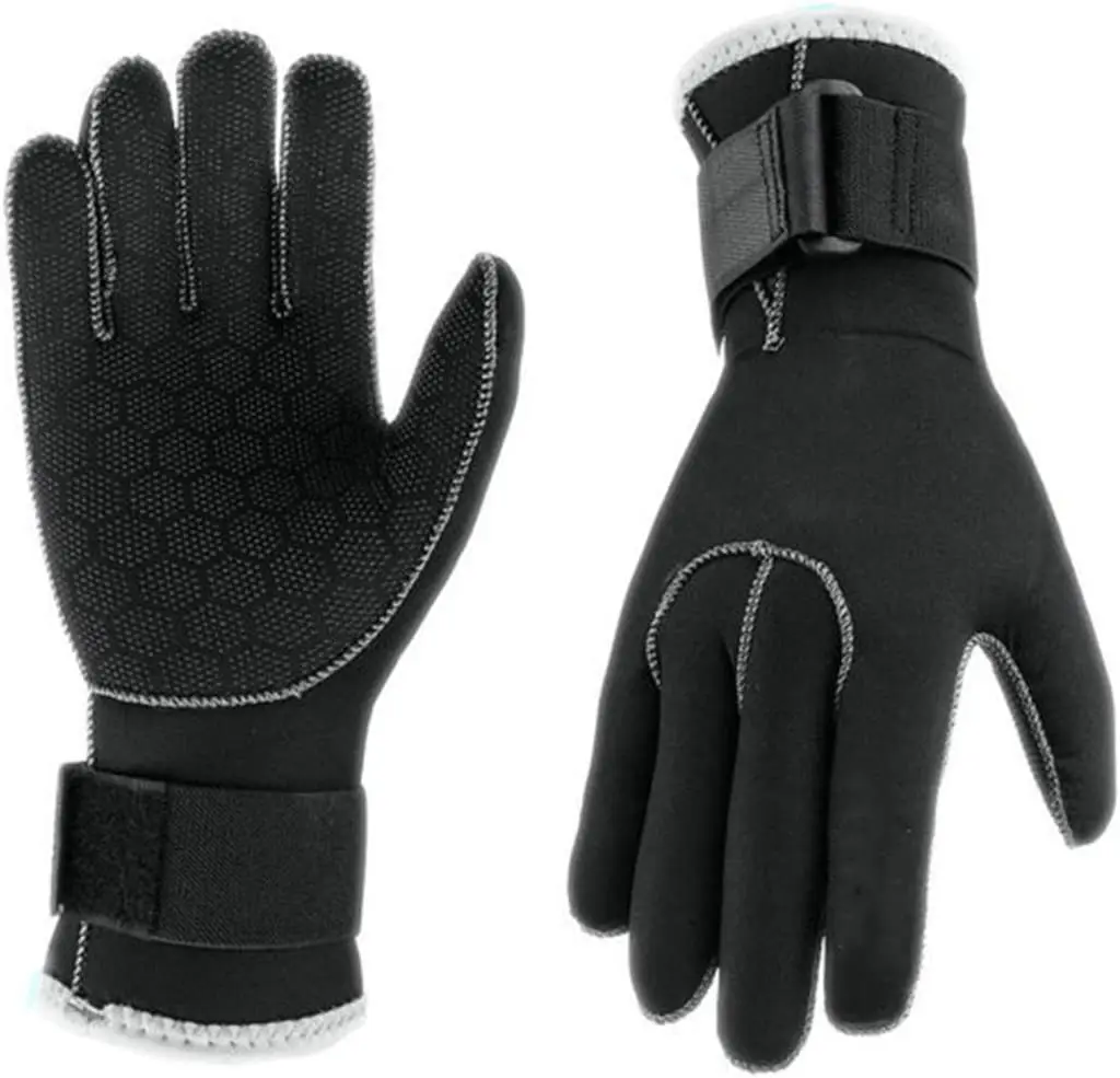 Atenovo Factory Custom 3mm 5mm SCR Neoprene Fishing Hunting Surfing Diving Gloves with Five fingers and non-slip palms