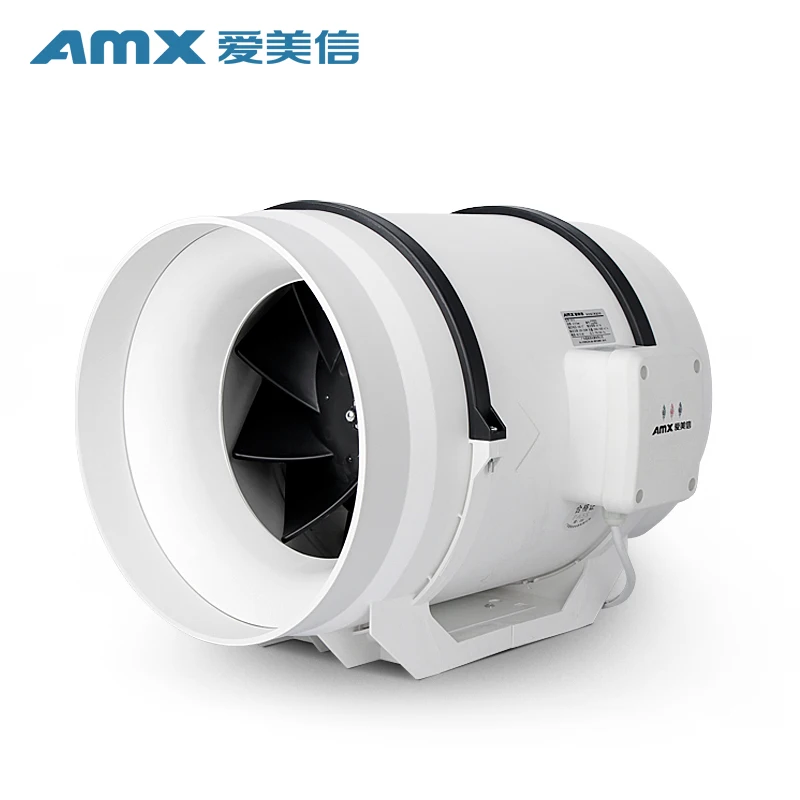 Mixed flow Duct Fan POPULA D150 with 50/40w 850/700 CBM airfow 300/250pa 35/30dB 150mm diameter duct size 2.2kg