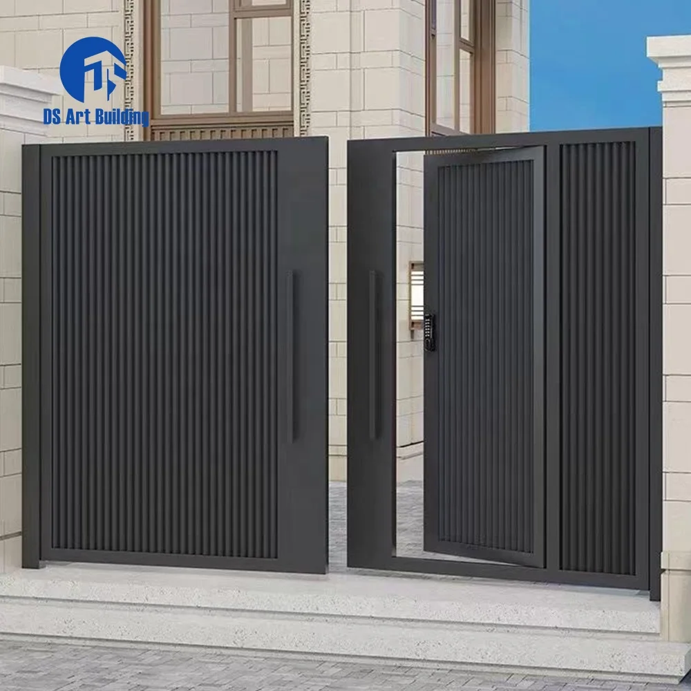DS Villa Luxury Custom Security Entrance Sliding Driveway Gates Wrought Iron Main Gate Design
