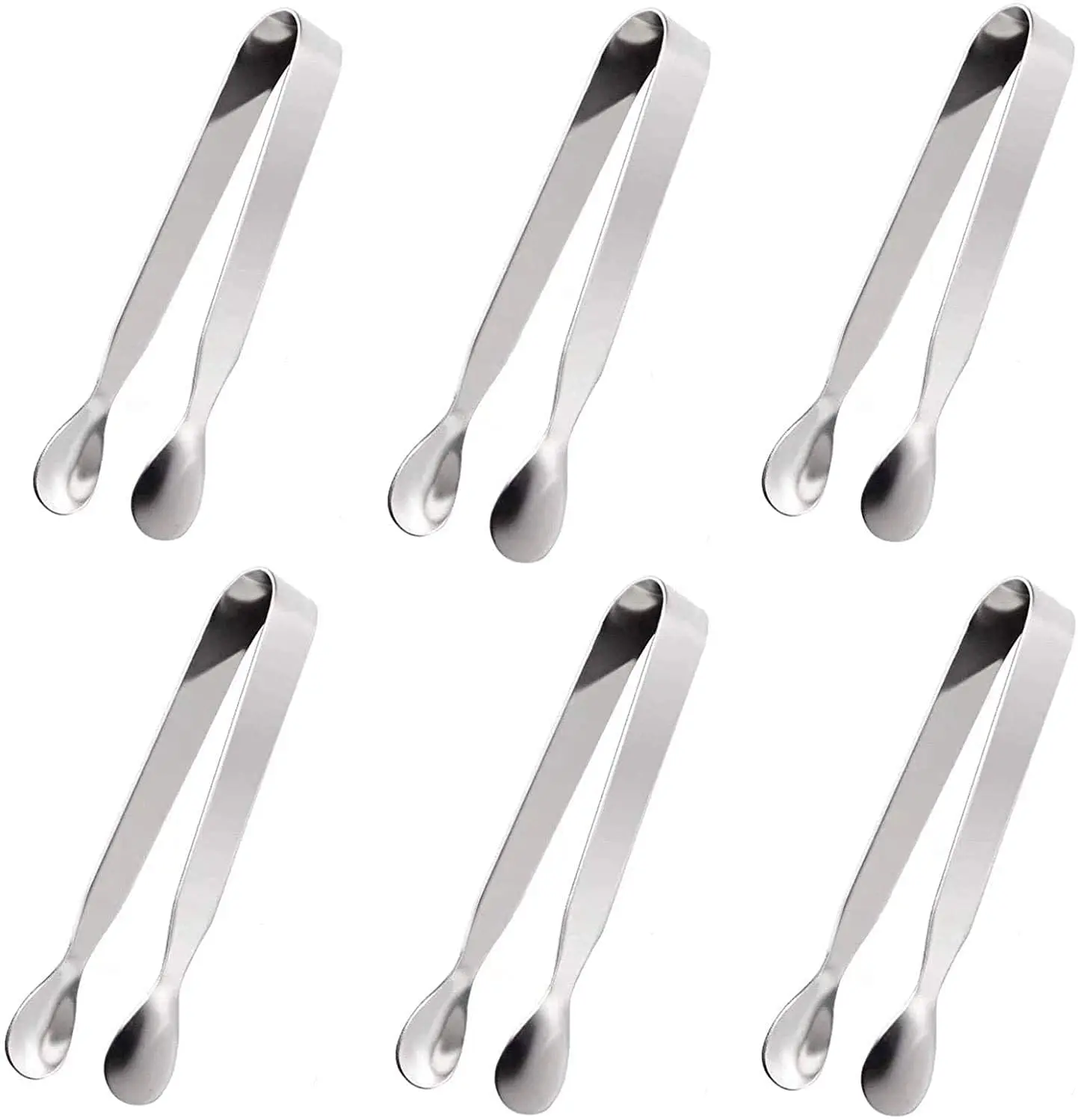 Ice Sugar Cubes 6 Pack Mini Serving Appetizers Small Kitchen Tea Party Coffee Bar Crucible Stainless Steel Incense Tongs