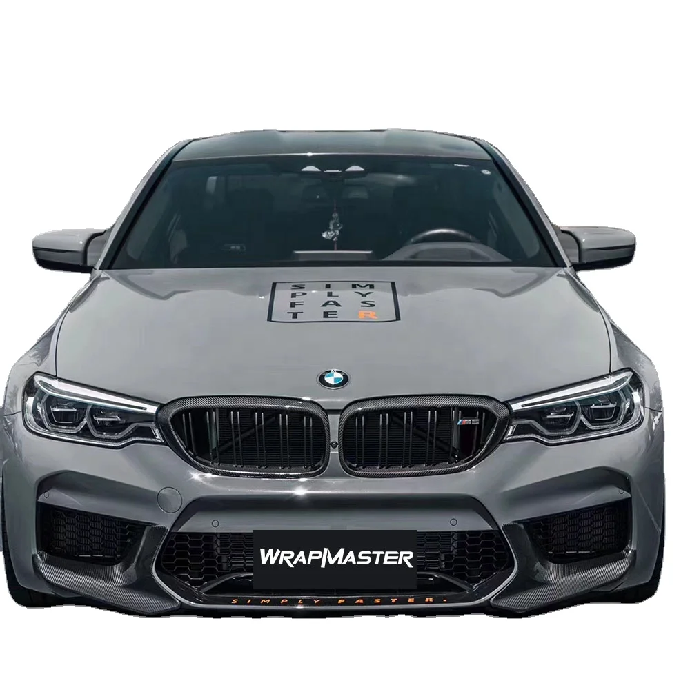 WRAPMASTER 5*59FT PVC Super Gloss Crystal Vinyl Nardo Dark Grey Premium Quality High Gloss Grey Car Wrap Vinyl