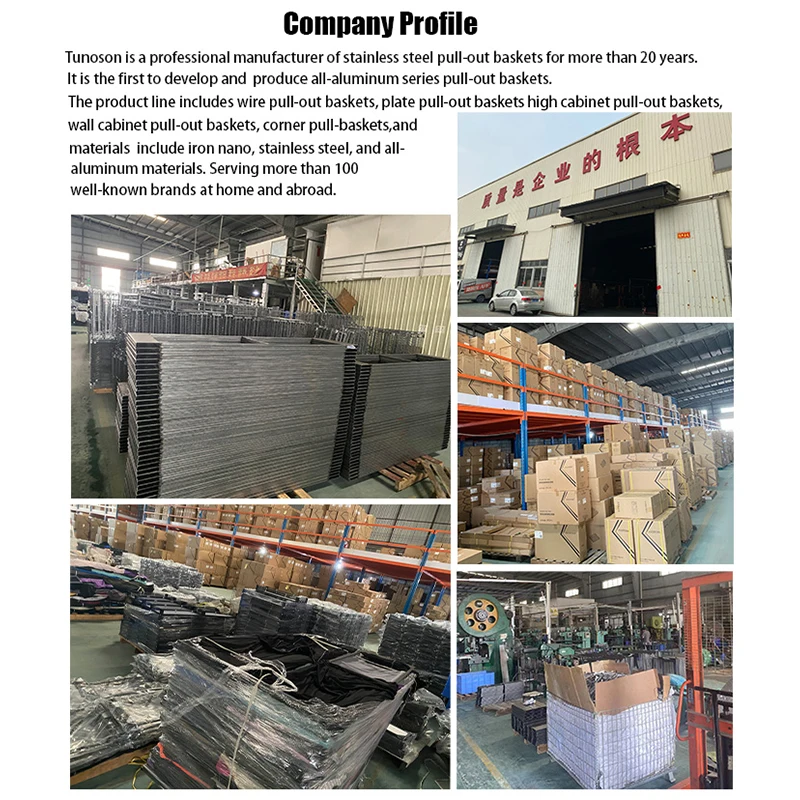 Aluminum Alloy 2-Tier Kitchen Cabinet Drawers Pull-out Slide-Out Built-in Basket Organizer with Dish Rack