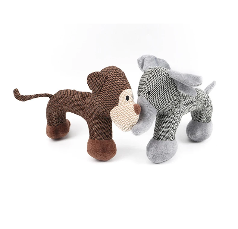 Hot Selling Animals Shape Funny Dog Toy Comfortable Wear resistant Sound Durable Dog Plush Toy