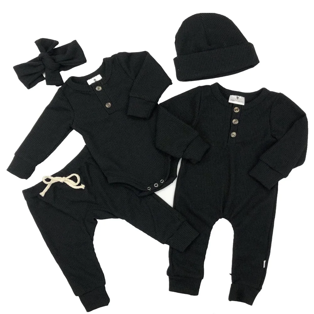 New Sports Style Trendy Cool Summer Autumn Pure Cotton Newborn Baby Unisex Toddler Apparel Romper Clothes Two Piece Set