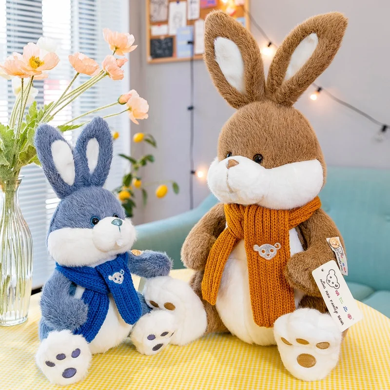 2022  23cm/35cm Children Sleeping Puppets Malt Rabbit Stuffed Plush Toy Doll Cute Cartoon Rabbit Pillow