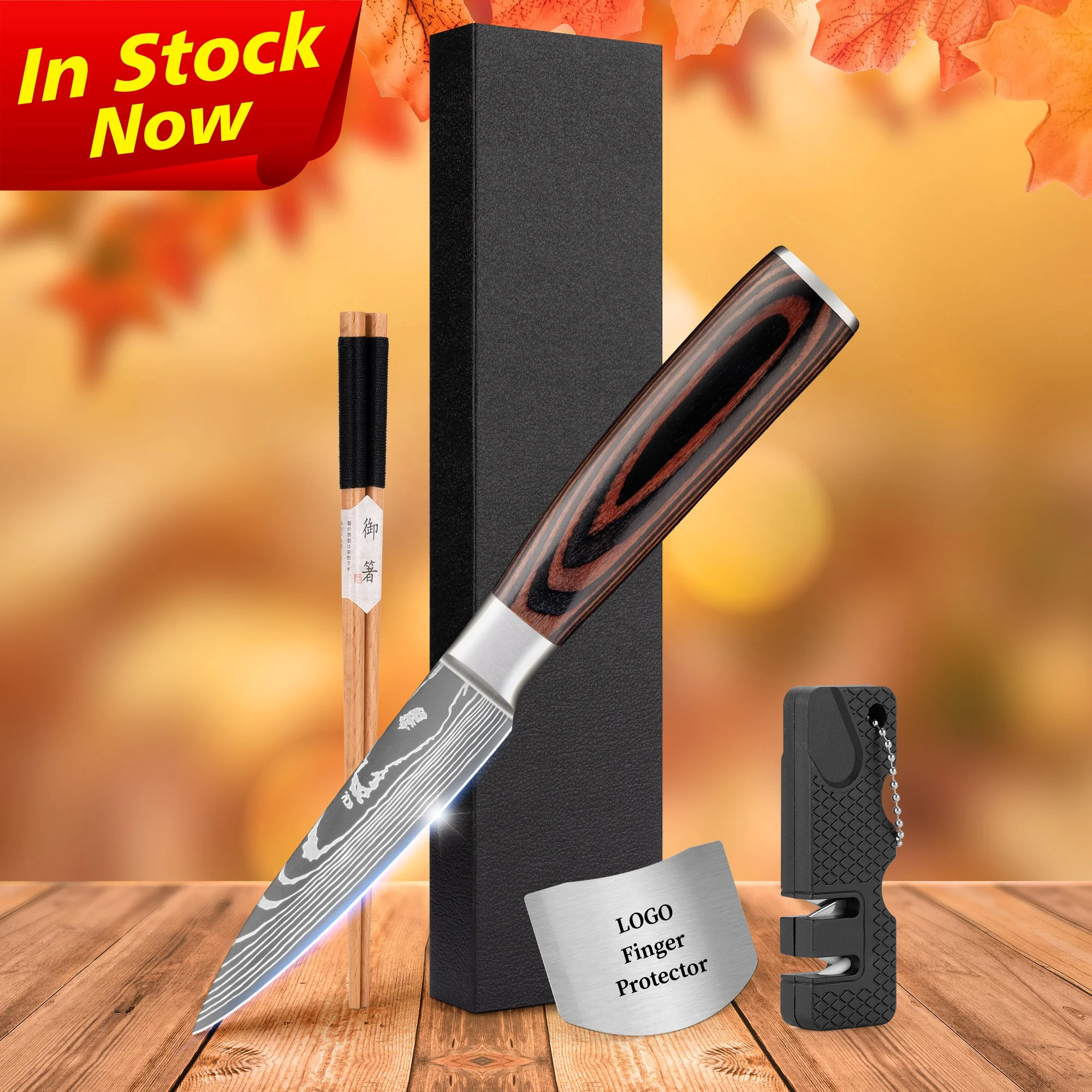Brown Pakka Wood Handle 3 Inch Japanese High Carbon Damascus Steel Kiwi Peeling Knife Fruit Paring Knives With Gift Box