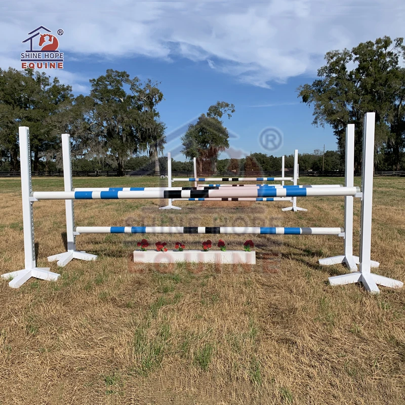 Colorful aluminum  jump block for horse jump with keyhole track
