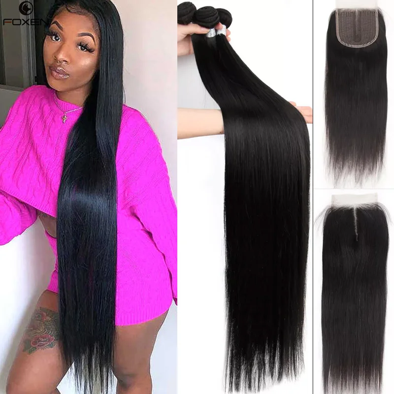 Недорогие, оптовая продажа, необработанные, выровненные, необработанные, малазийские, индийские пучки, волнистые прямые человеческие волосы, пучки с застежкой