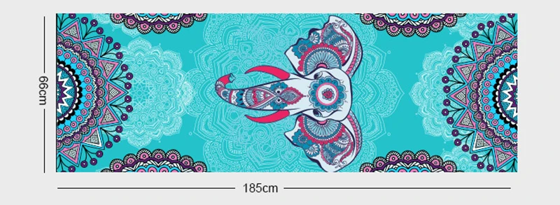 Eco Friendly Non-slip Grippy Soft Microfiber Printing Yoga Mat Towel