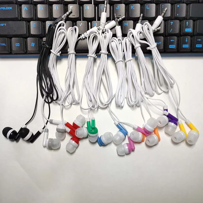 Customized Promotion Gift Cheapest Disposable Wired Earphones Lower Cost Headset Earphone Earbud Headphone