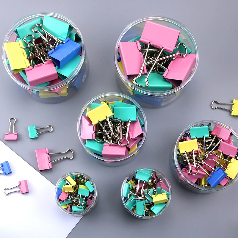 Hot sale china manufacturers stationary items office school colors paper clip metal paper binder clips