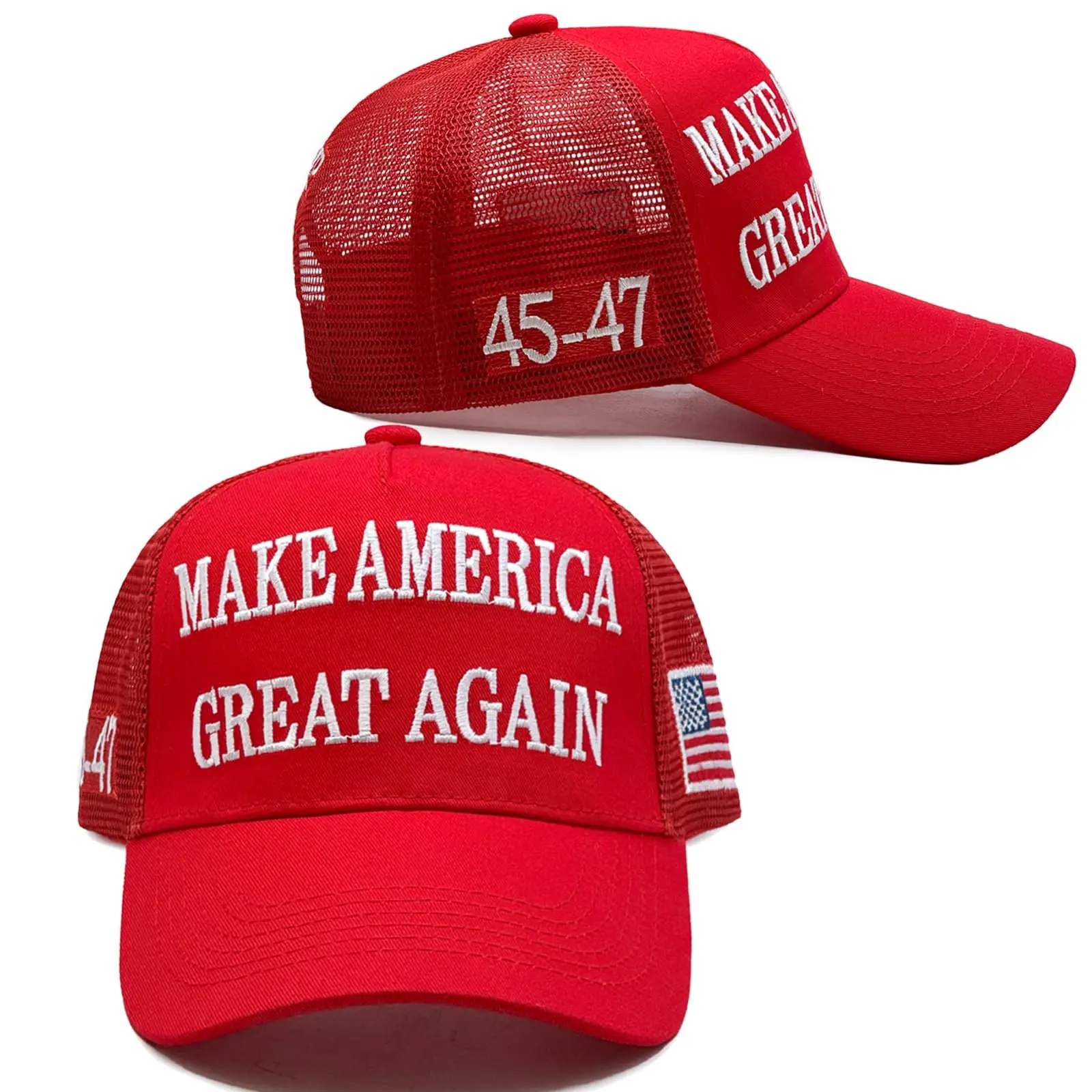 Wholesale 5 Panel Embroidery Logo MAGA  Make America Great Again Hat Custom Red Baseball Cap