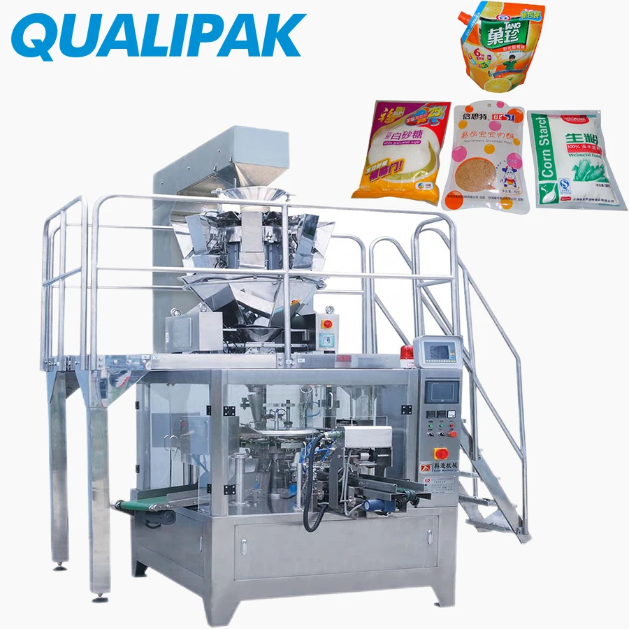 Qualipak High productivity automatic doypack bag walnuts peanuts pistachio nuts packing machine