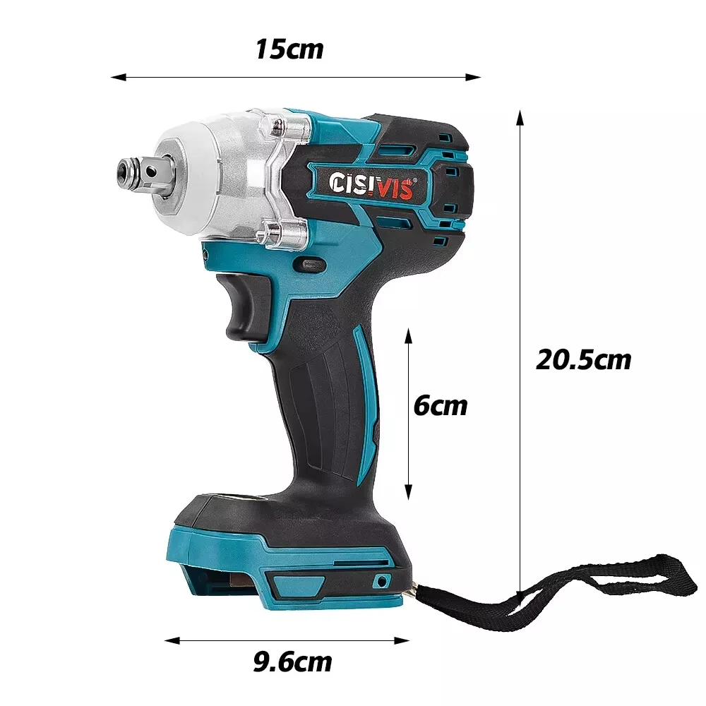 Industrial Grade 21V Cordless Impact Wrench Battery Powered High Torque Electric Ratchet Wrench for Truck Tire Power Tools