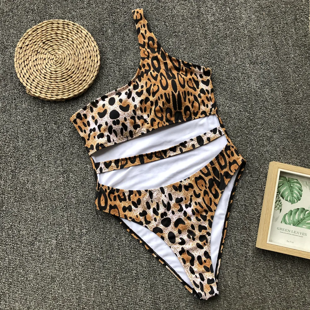 Custom 2021 crop tops tank top Leopard Private Label Sexy String Thong High Cut Plus Size Monokini One Piece Swimsuit