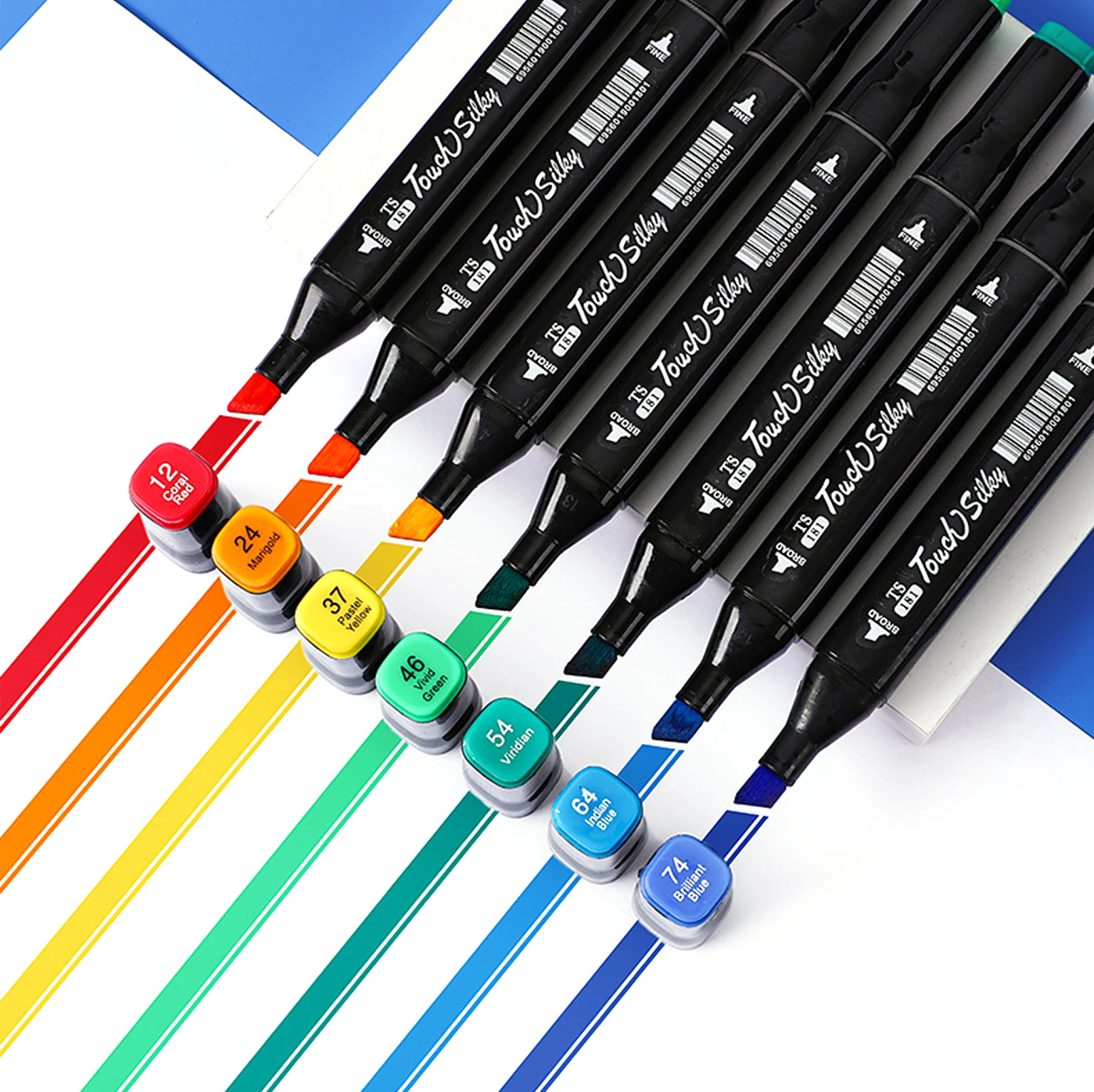 graffiti supplies marqueur de toutes les couleur double side color glitter painting marker set non-toxic paint for children