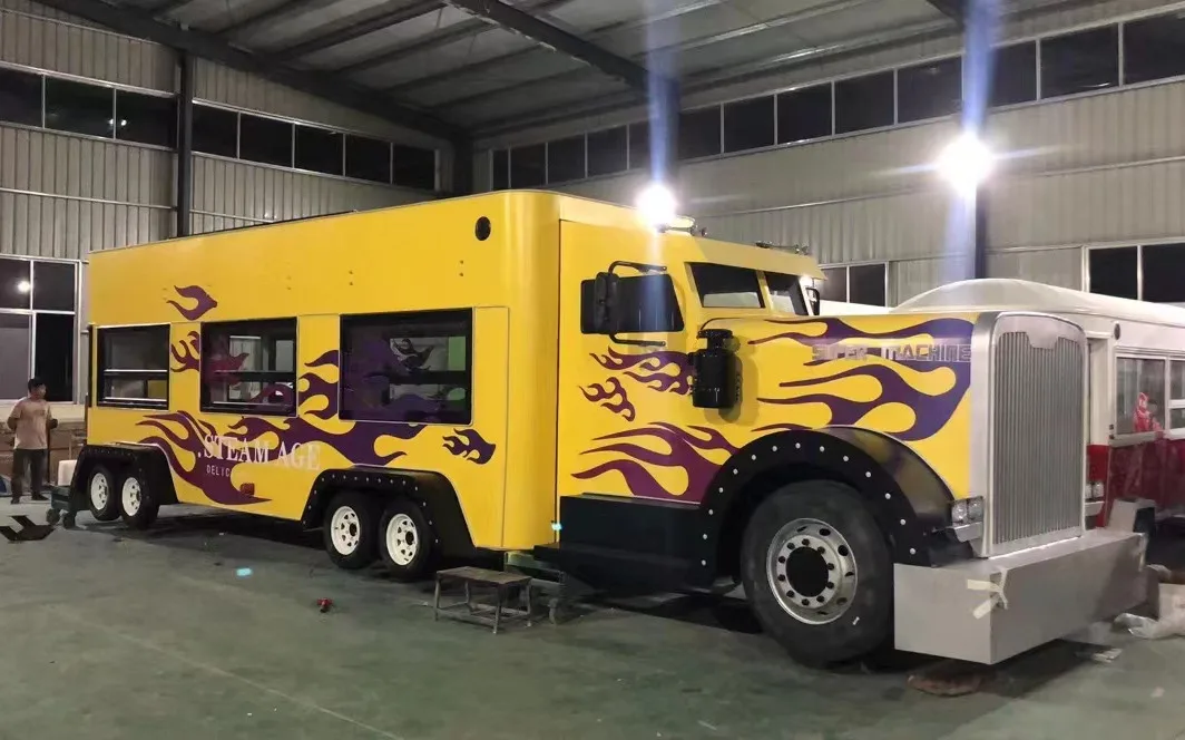 Factory outlet complete kitchen equipment fast food snack beverage coffee milk tea restaurant catering van truck trailer cart