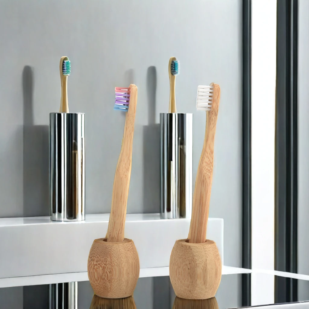 Ningbo Factory Biodegradable Bamboo Toothbrush with Soft Free Nylon Bristles Disposable for Hotel Amenities