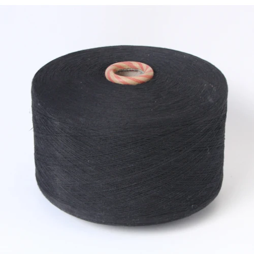 
hot sale ne6s/1 black china yarn spun mill dyed recycle cotton yarn for gloves 