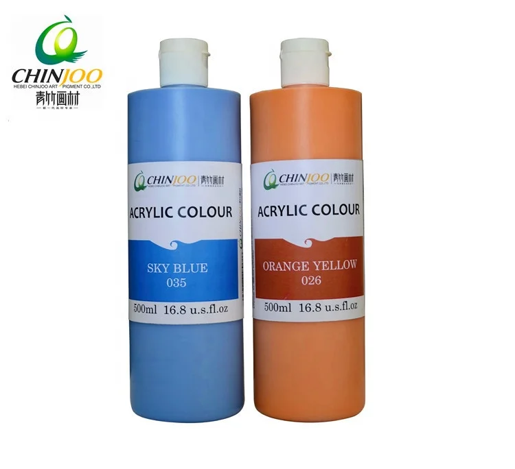 Wholesale Certificated Verified Supplier OEM 500ml Acrylic Color Paints Bottle For Art Painting
