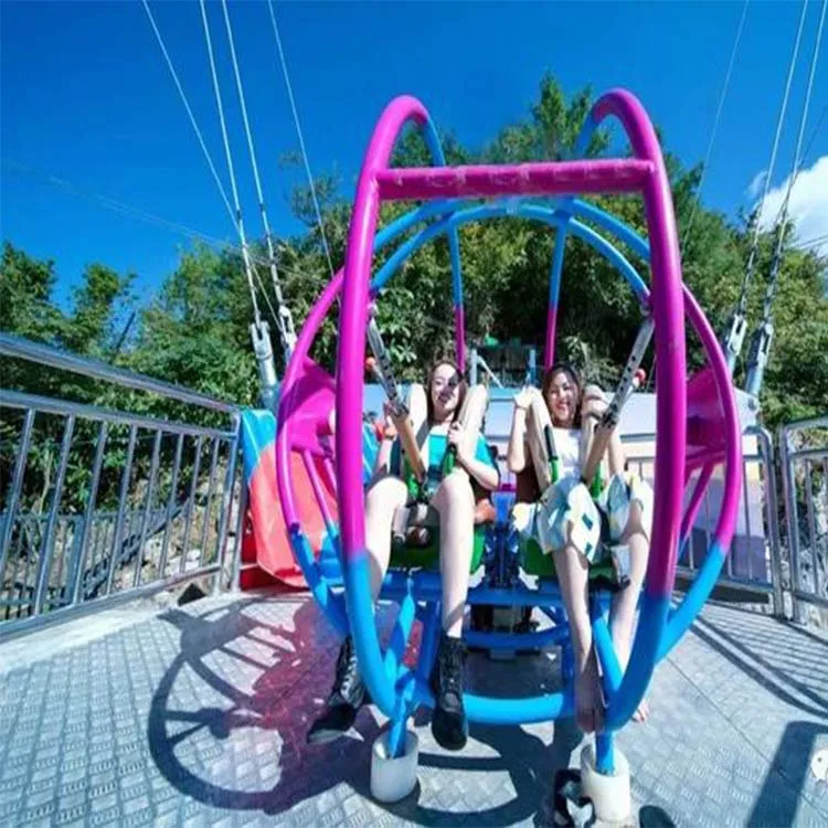 Super thrilling amusement park bungee jumping ride