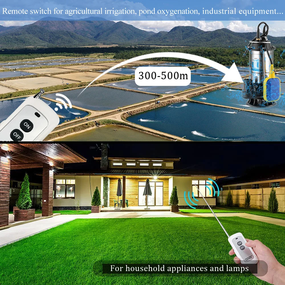 GLC Rf 433Mhz DC 12v 24v 48v Relay Receiver smart home light interruptor inteligente Wireless Remote Control Switches for motor