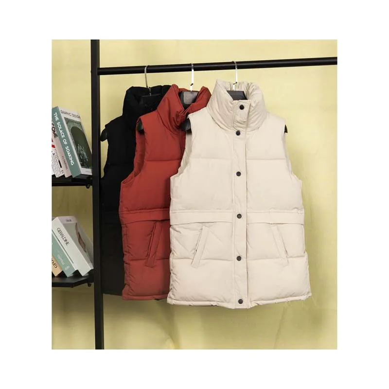 Новый дизайнерский женский зимний Сверхлегкий пуховой жилет для девушек куртка для хлеба для женщин оптом женская куртка без рукавов Одежда