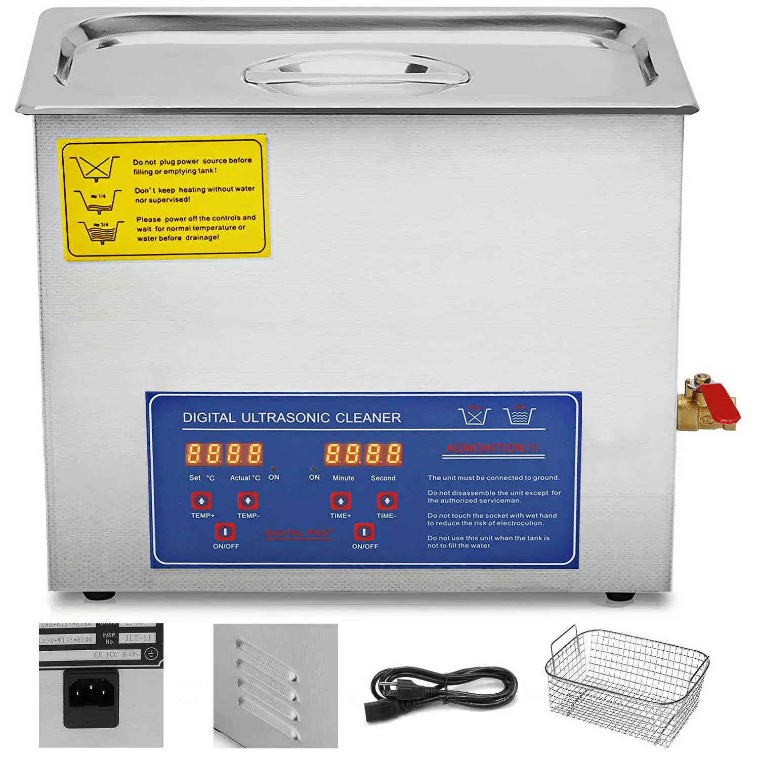 Industrial Water Jet Record Ultrasonic Cleaner 22 Litres Washing Machine For Cleaning