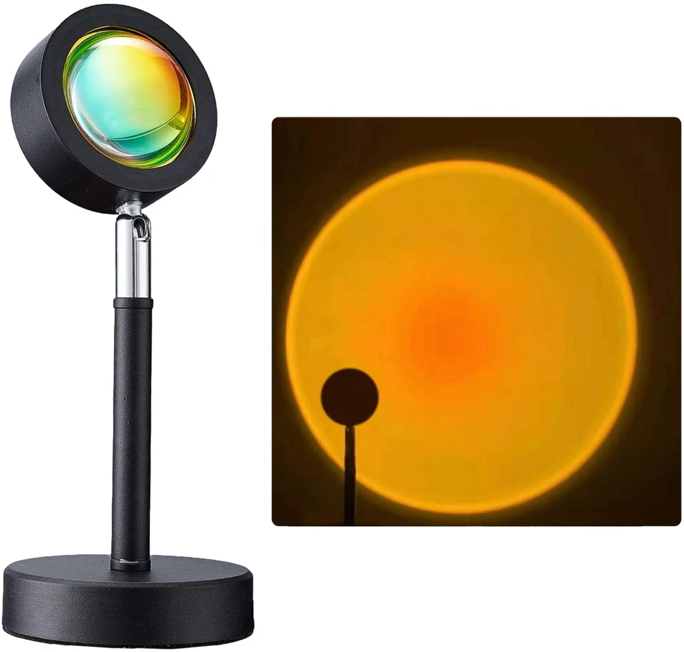 2021 Live Streaming 180 Degree Rotation USB 5W Optical Lens LED Projection Lamp Sunset Lamp For Party