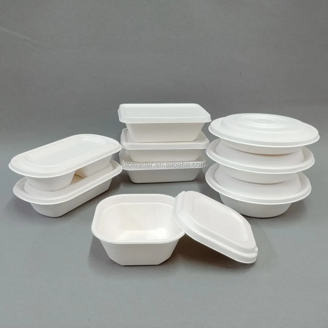 Compostable Sugarcane Bagasse Fast Food Packaging Box