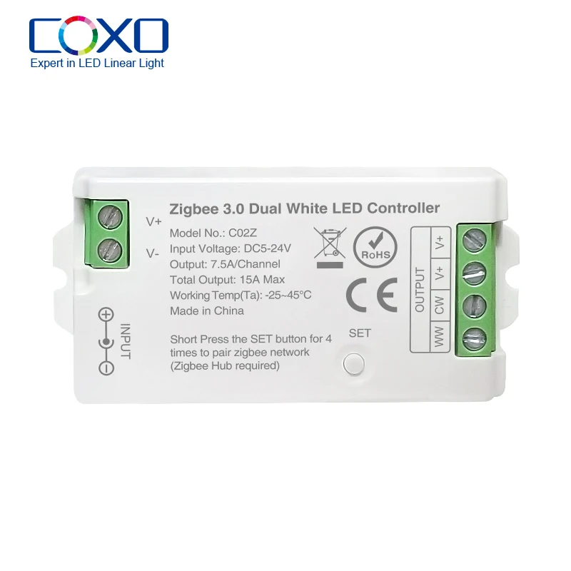 C02Z Tuya Zigbee RF LED CCT Controller