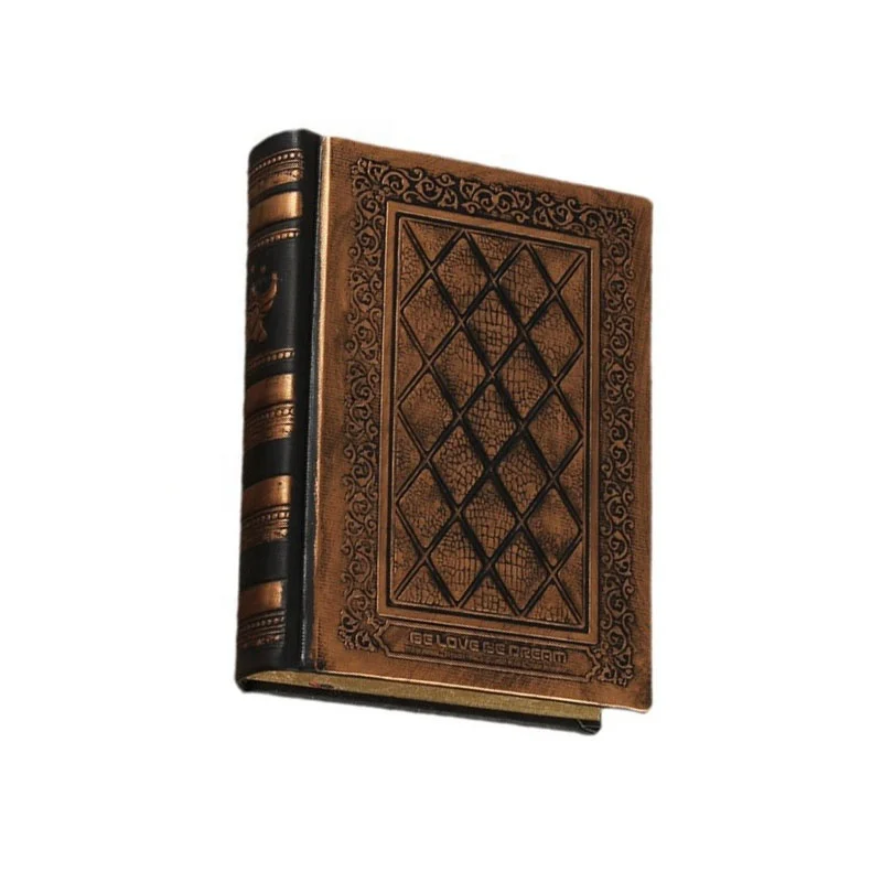 Retro Vintage Embossed Leather Notebook Personal Diary Hardcover Blank Travel Journal