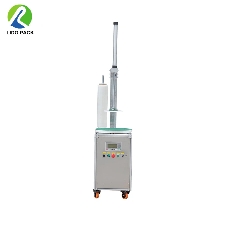Semi Automatic Multifunctional PLC Programmable Carton Wrapper Small Tray Winding Machine