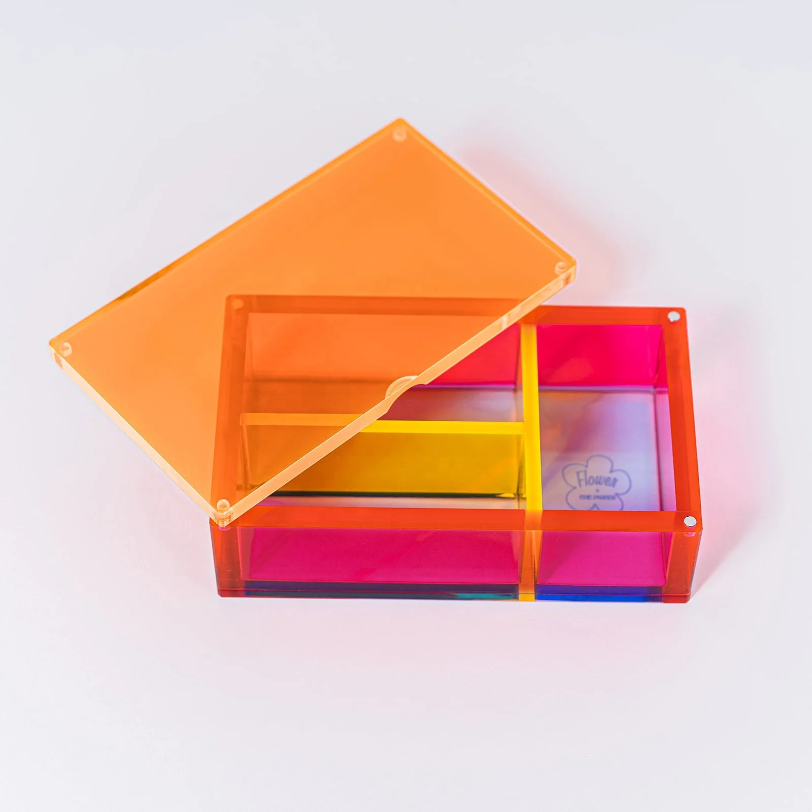 Роскошная неоновая акриловая коробка для хранения ювелирных изделий на заказ оптовая продажа красочные коробки прозрачная с крышками